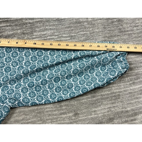 Terra & Sky Top Womens 1X Green‎ Button Up Long Sleeve Polyester Casual - Picture 6 of 14